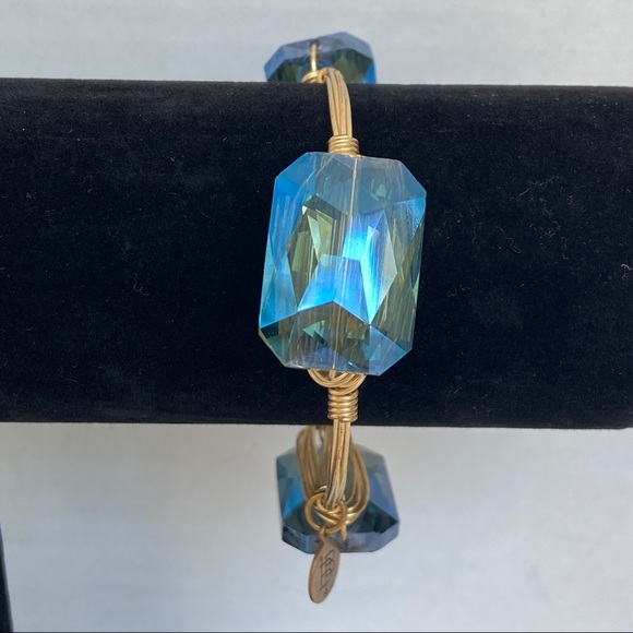 Bourbon & Boweties Gold Plated Bangle Bracelet - Picture 4 of 10